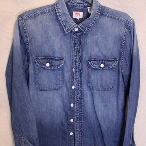 Levi's Mens denim button down shirt S